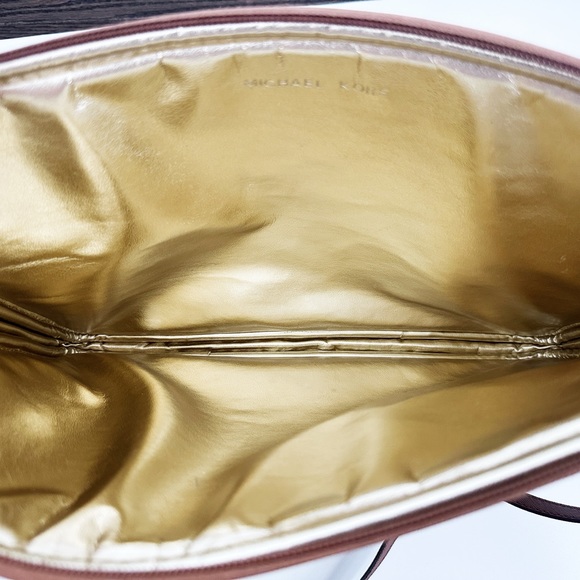 Michael Kors Brown 13” Laptop Bag with Strap and Gold Hardware - Picture 5 of 6